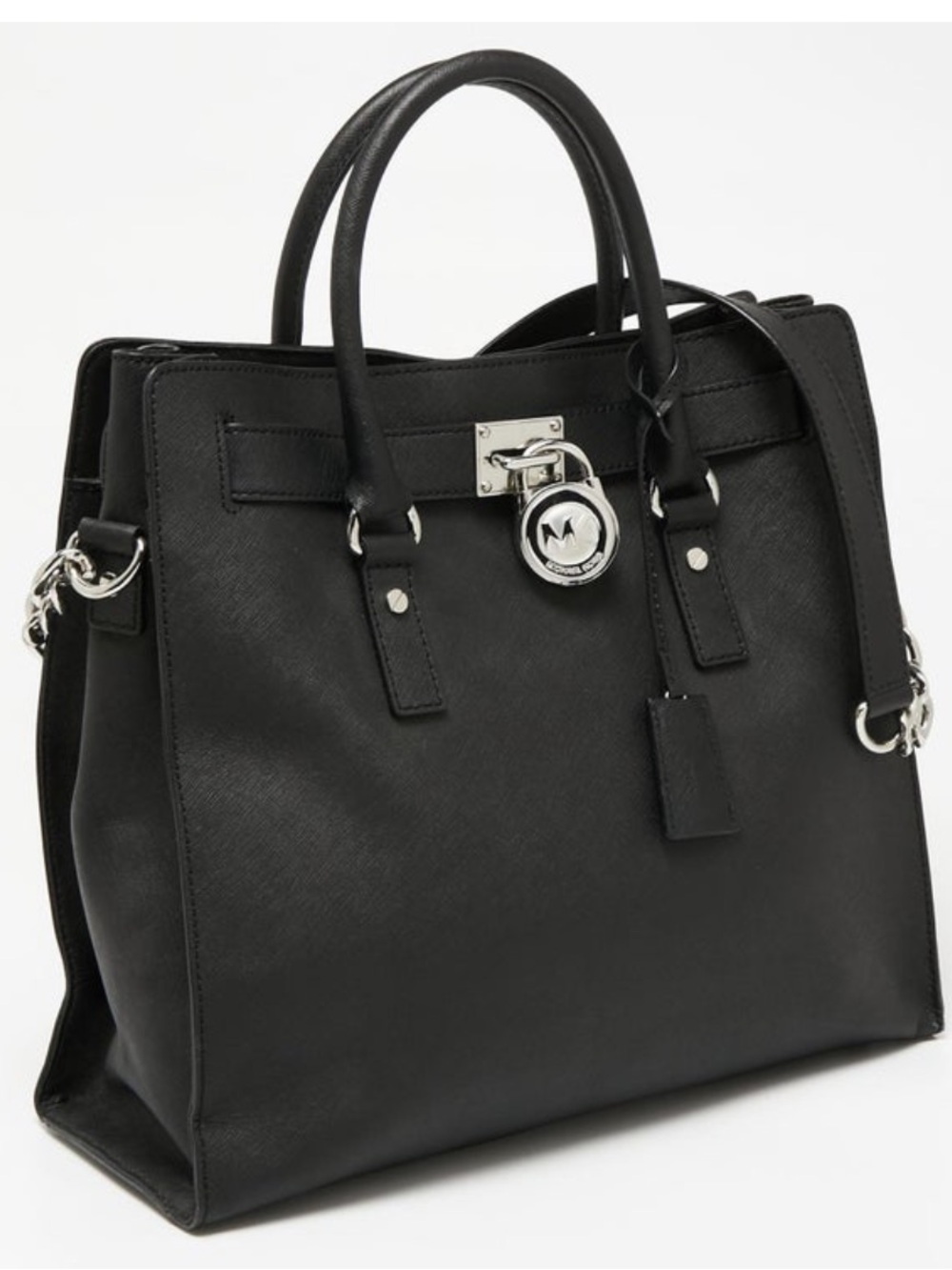 MICHAEL⭐️ by Michael Kors - Chic! Black Leather Hamilton North South Tote Bag